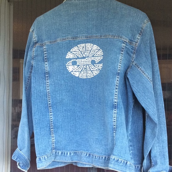Vintage Lowes Motor Speedway Jean Jacket W/Bling - Picture 2 of 5